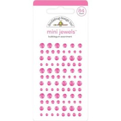 Crafts Doodlebug Mini Jewels Repeats Assorted Sizes Gems Bling Bubblegum Pink