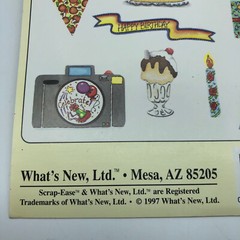 What’s New Scrap Ease Die Cut Acid Free Scrapbook embellishments lot of 4