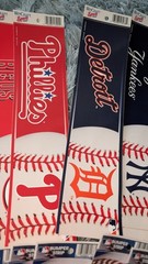 MLB Bumper Stickers Bumper Strips Lot With Flaws READ Lot Of 29