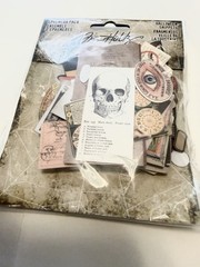 Tim Holtz Idea-ology Halloween Gothic Ephemera Pack 124 pcs + Apothecary Bottles