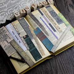 49pcs Vintage Junk Journal Mixed Textured Paper Scrapbooking Embellishments