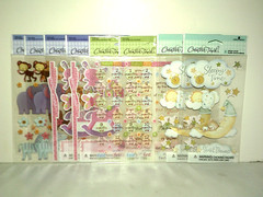 Large Lot Creative Touch Baby Stickers 1st Year Sleepy Time Girl Baby Animals