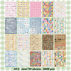 2600Pcs Magazine Letter Stickers Book for Scrapbook Album, Vintage Ransom Alphab