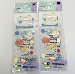 Vintage Retired Jolee’s Stickers- Sewing Theme- New Old Stock x 2