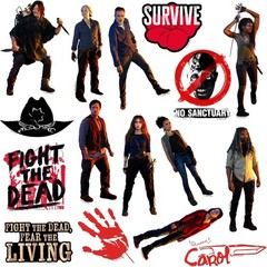 THE WALKING DEAD VARIETY DIE CUT VINYL 50 CT STICKER PACK