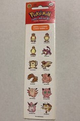 Lot of 4 Pokémon 1999 Sealed Sticker Packs: Normal, Grass, Fire, Bug Elements