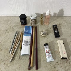 Misc Art Supplies Lot. Brushes, Tools, Etc Asian