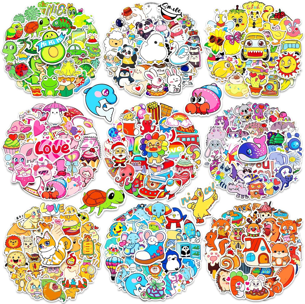 600Pcs Stickers for Kids, Water Bottle Vinyl Waterproof Scrapbook Cute Bulk