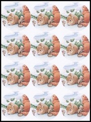 Stickers – Chipmunk Mouse Rabbit Squirrel – Christmas CL035