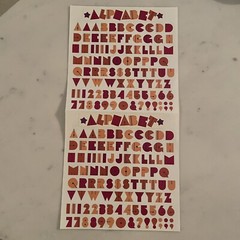 Vtg 1999 Mrs Grossman’s Earthtone Alphabet Letters Number Stickers 2 Sheets