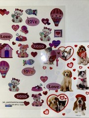 Puppy & Kitten Partial Sticker Sheets Scrapbook Craft Stickers