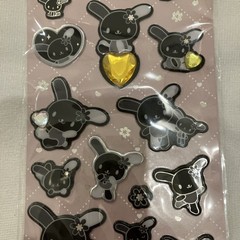 Brand New Sanrio Monotone Stone USAHANA Sticker Sheet