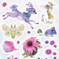 Stickii – Flower Animal Stickers – Unique Fantasy Animals Sticker Sheet – Crafts