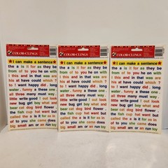 Vtg Window Color Static Clings Sheets Lot of 8, Alphabet, Words, Animals, Money