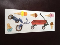 Creative Memories SUMMER FUN Stickers TRICYCLE WAGON ICE CREAM CONES