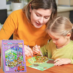 4 Sticker Books, 32 Sets DIY 3D Sticker Scene , Design Your Own Houses, Building