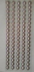 CraftbuddyUS 5 Oval with Pearl Self Adhesive Rhinestone Stripes,Color-LILAC