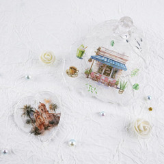 54 Sheet Scrapbooks Supplies Kit, Precut Pet/Washi Stickers, Street Landscape Ju
