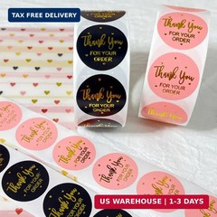 Thank You Stickers Small Business – 500Pcs 1inch Shipping Supplies, Elegant Labe