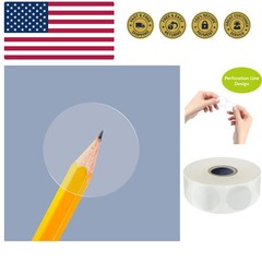 1500 PCS 1″ Round Clear Transparent Package Envelope Mail Wafer Seal Sticker …