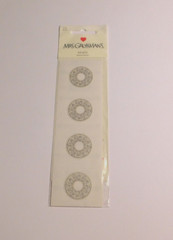 Mrs. Grossman’s Lot 3 Strips Brand New in Package White Wreath Seal Stickers