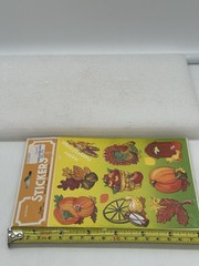 Vintage Autumn Themed Stickers Set Of 2 Sealed 36 Count Packages Eureka