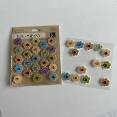 K&COMPANY Adhesive Handmade Gem Flowers Ornament Craft Card Scrapbook Stickers