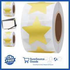 Gold Star Stickers for Kids 1.5 Inch Metallic Foil Labels 500 Total Roll