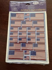 Vtg Hallmark Heartline Patriotic USA Flag Stickers 4 Sheets Lot Of 2 Packages