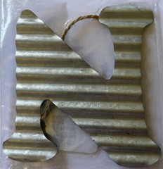 WAVY METAL LETTER “N” ArtMind Alphabet•Upper-Case•Monogram •Word•Journaling•