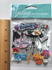 Jolee’s France Scrapbook Stickers Lot Europe Cafe Paris Hearts Travel Wedding