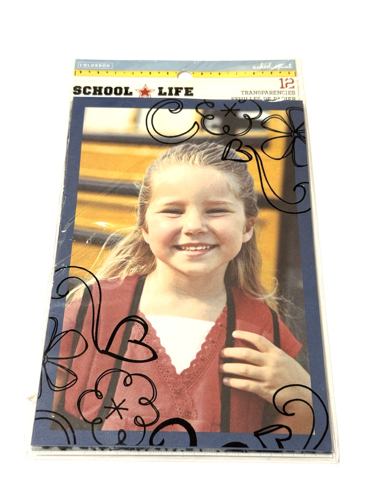 Colorbox School Spirit Life 12 Transparencies Acid Free 55576 Scrapbook Card NEW