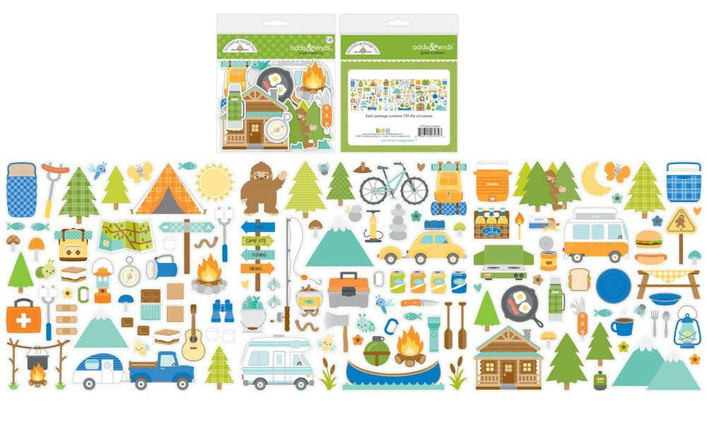 Crafts Doodlebug Odds Ends Great Outdoors Camping Animals Food Cabin Camper Fire