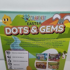 NEW SEALED $30 Easter Dots & Gems Craft Kit Crafts for Kids Ages 3-5, Kids Gem