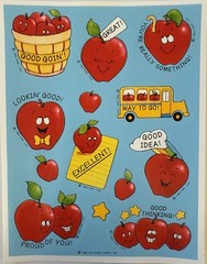 LOOKIN’ GOOD APPLE Stickers (13pc)Hallmark•Vintage 1983 •Reward•Card Making•