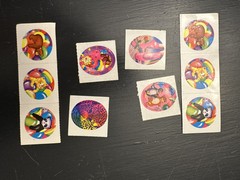 Lot Vintage Lisa Frank Round Stickers 1990’s Dinosaurs Seals Panda