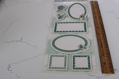 Die Cuts With A View Sharon Ann Collection Journaling Frames Green Garden Crafts