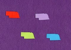 NEBRASKA qk USA state die cuts scrapbook cards