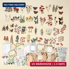 200 Pieces Vintage Scrapbook Supplies Pack for Junk Journal Planners DIY Paper S