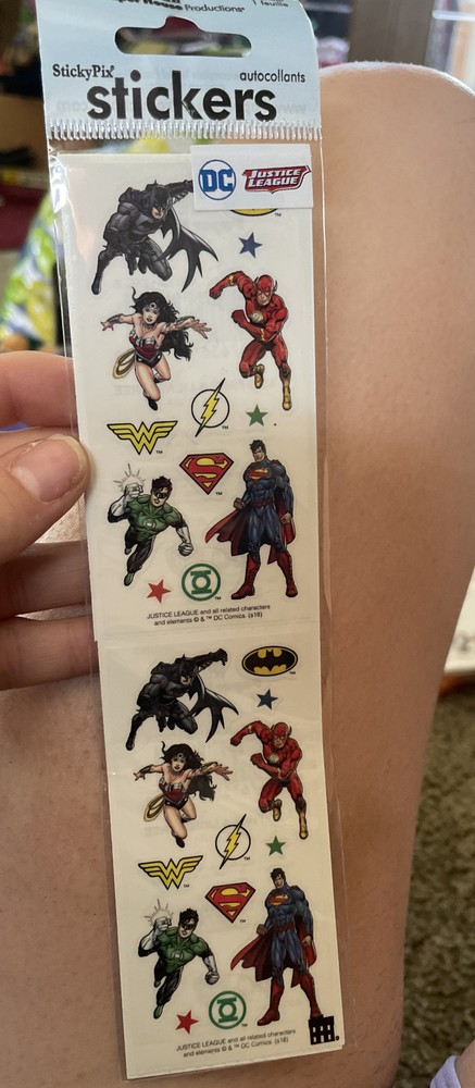 PAPER HOUSE JUSTICE LEAGUE STICKERS BATMAN-SPIDERMAN- WONDER WOMAN-SUPERMAN