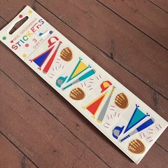 Mrs. Grossman’s Stickers Sealed 3 Strips Kids Baseball Team Colors Bat Glove
