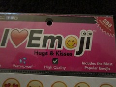 Emoji Sticker Small Hugs & Kisses 288pc I Love Emoji Stickers Hearts