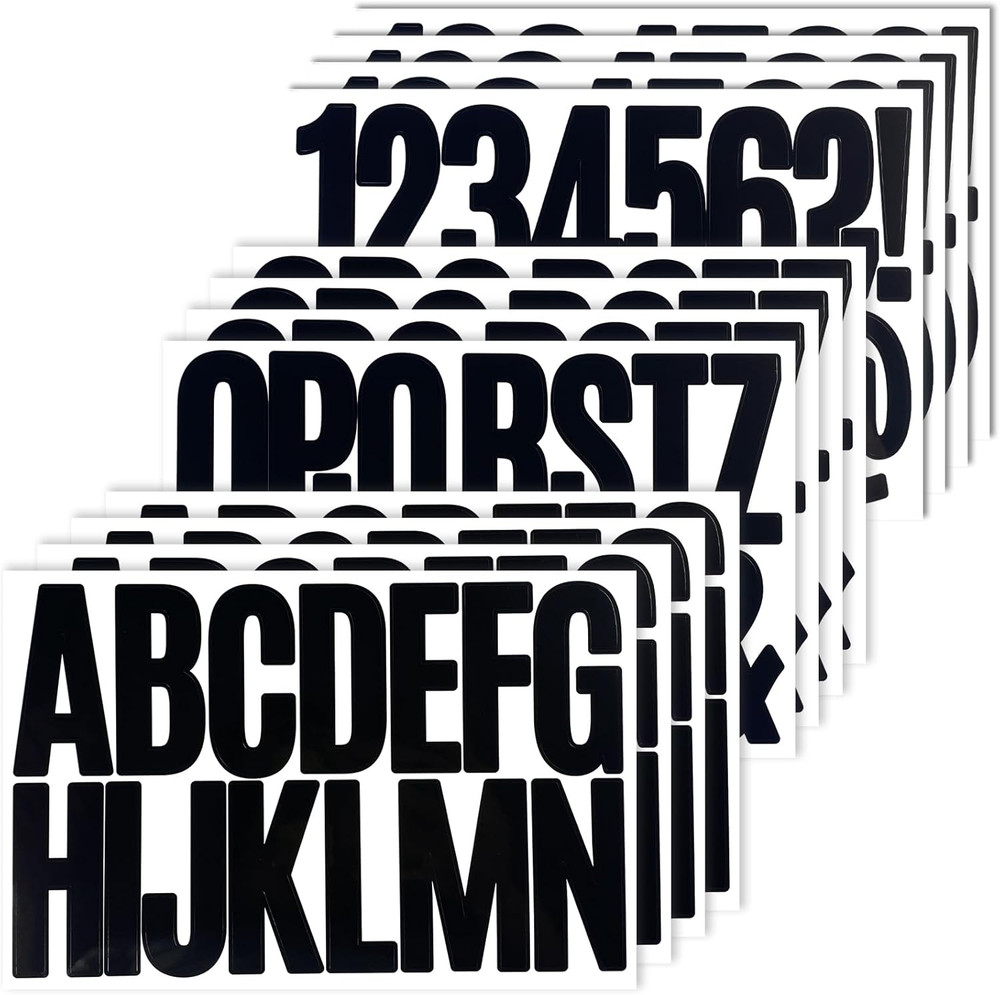 3 Inch Vinyl Letter Stickers – 144 Pieces Large Waterproof Sticky Stick on Alpha