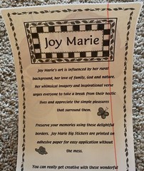 Lot of 3 Sheets, Joy Marie In The Woods, Big Vintage Stickers Cabin Hunting Dog