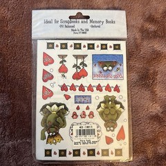 Vintage Provo Craft Scrapbook Stickers Frogs Heart Love Take The Plunge New