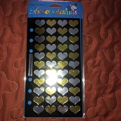 Lot of 2 Stickopotamus GOLD & HEARTS Stickers BINDER STICKERS RARE