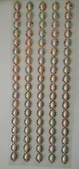 CraftbuddyUS 5 Oval with Pearl Self Adhesive Rhinestone Stripes,Color-MULTI