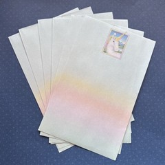 Vintage 80s 90s Pastel Unicorn Stationery Rainbow Stationary Note Paper Sheets