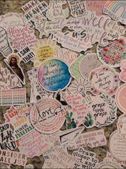 Inspirational Jesus Christian Stickers – 50Pcs Bible Verse Phrase Multicolor