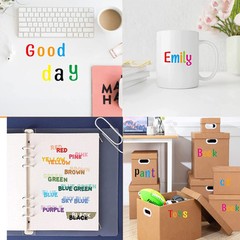 8 Sheets Alphabet Stickers Large 1008 Letter Stickers 1 inch Vinyl Self-Adhesive